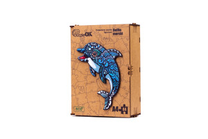 Figurowana drewniana puzzle "Morski Delfin"
