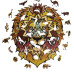 Figurowana drewniana puzzle "Afrykański lew"