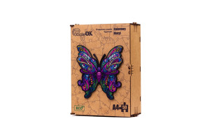 Drewniane puzzle "Kolorowy motyl" dla dzieci
