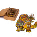 Figurkowe drewniane puzzle "Triceratops"