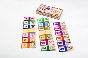 Drewniana układanka z cyframi dla dzieci od 4 lat