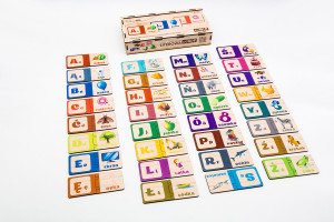 Drewniane puzzle z literami dla dzieci od 4 lat